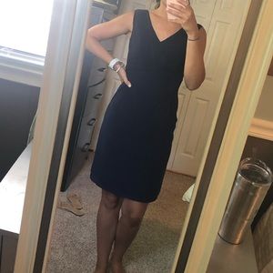 Cremieux Navy silky dress.